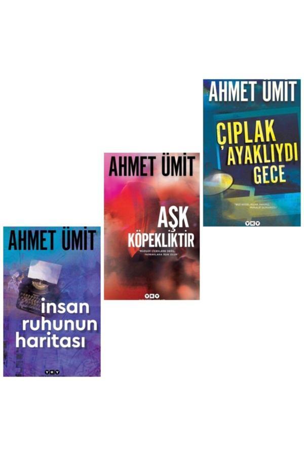 Insan Ruhunun Haritası - Aşk Köpekliktir - Çıplak Ayaklıydı Gece, Ahmet Ümit 3 Kitap - Yapı Kredi Yayınları - Image 1