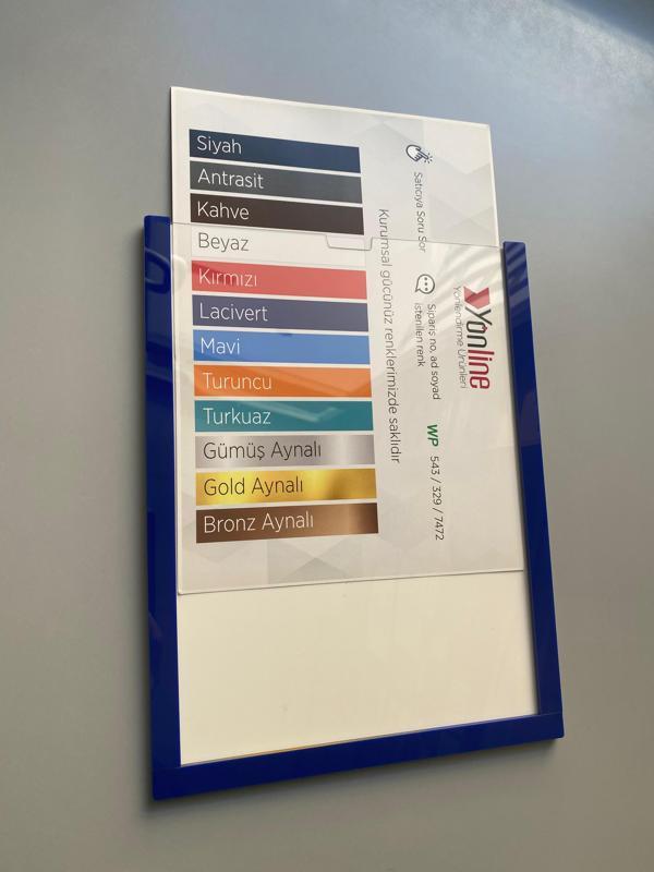 2 Adet A4 Lacivert Belge Sertifika Çerçevesi Kendinden Yapışkanlı Kolay Değiştirilebilir Föylük - Image 1