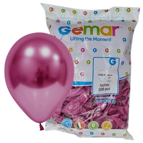 Gemar Doğum Günü Organizasyon Parti Balon - 33 Cm. - Koyu Pembe Fuşya Renk - 100 Adet  - Image 1