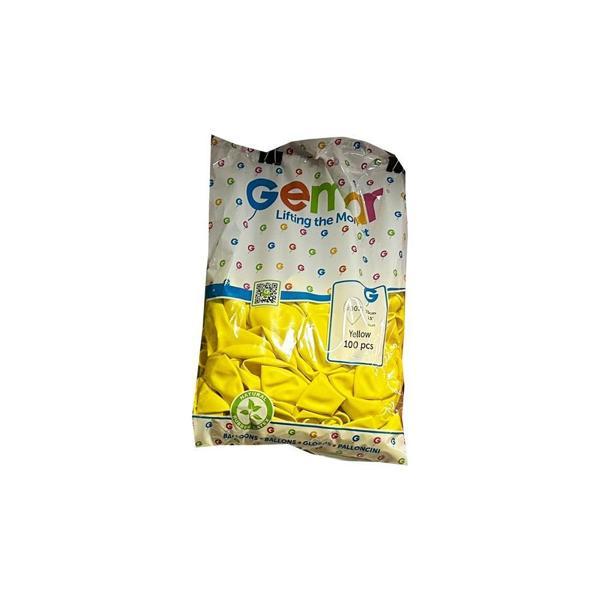 Gemar Doğum Günü Organizasyon Parti Balon - 33 Cm. - Sarı Renk - 100 Adet  - Image 1
