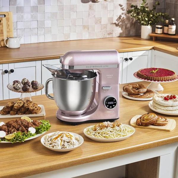 Karaca Mastermaid Chef Ultra D2000W Dijital Ekranlı Hamur Yoğurma Makinesi Rosegold 7L - Image 1