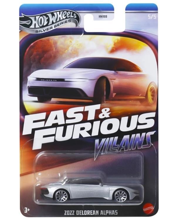 Hot Wheels Silver Series Fast ve Furious Villains Zozz Delorean Alphas JBY38 - Image 1