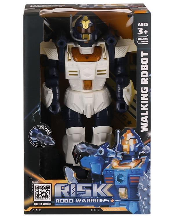 Ctoys Işıklı Sesli ve Roket Atan Savaşçı Beyaz Robot 6051 - Image 1
