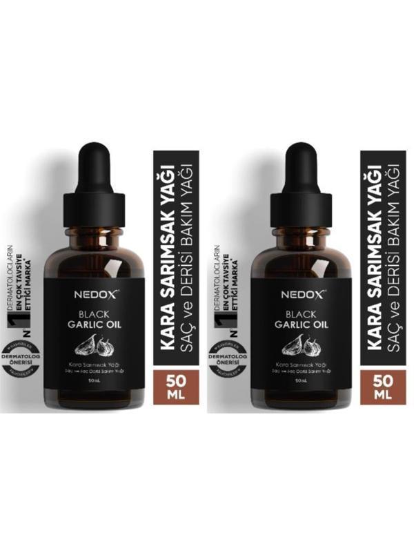 NEDOX 2 Adet Aşırı Yıpranmış Ve Dökülen Saçlara Özel Kara Sarımsak Yağı 50 Ml - Image 1