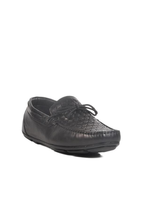 2Y0173Siyah Hakiki Deri Erkek Loafer - Image 1