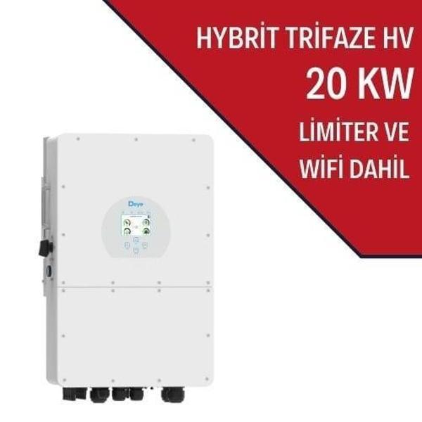 DEYE 20KW HİBRİT TRİFAZE İNVERTER HV Yüksek Voltaj Batarya - Image 1