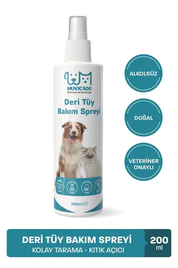 Muvicado Kedi Köpek Kıtık Açıcı Sprey Tarak Kolay Tarama Tüy Deri Bakım Spreyi Bit Pire Kene Önleyici - Image 1
