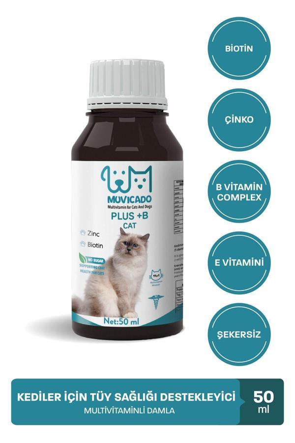Muvicado Kedi Tüy Döküm Dökülmesi Önleyici Engelleyici Damla Kediler Için Biyotin Multivitamin - Image 1
