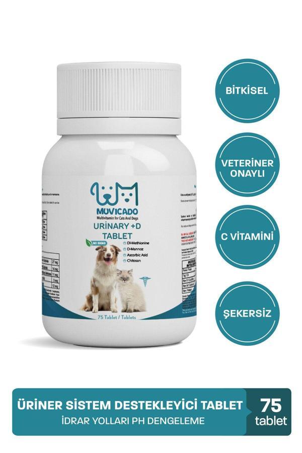 Muvicado Kedi Ve Köpekler İçin +D Urinary (Üriner) Sistem Destekleyici Tablet Kedi Köpek Vitamini - Image 1