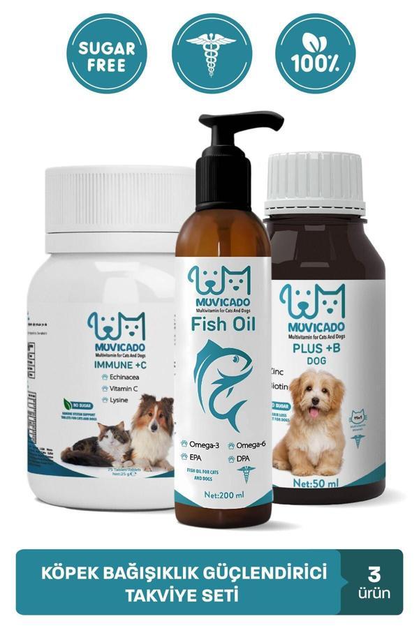 Muvicado Köpek Bağışıklık Sistemi Destekleyici Tablet Mulvitaminli Damla Somon Balık Yağı - Image 1
