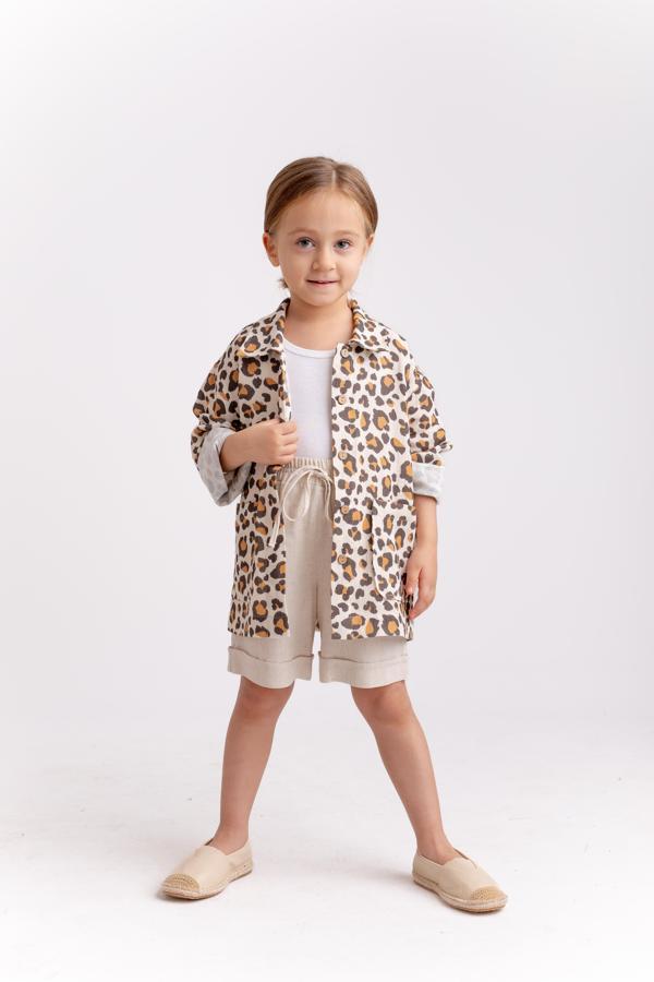 Unisex Leopar Müslin Ceket - Image 1