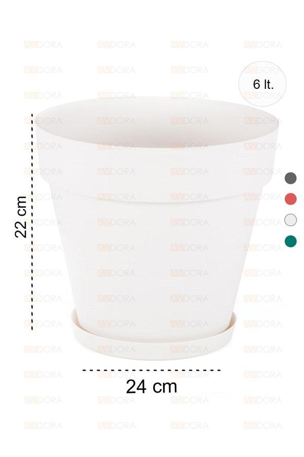 Avdora Yalı Saksı 6 Litre / Dekoratif Yalı Saksı - Image 1