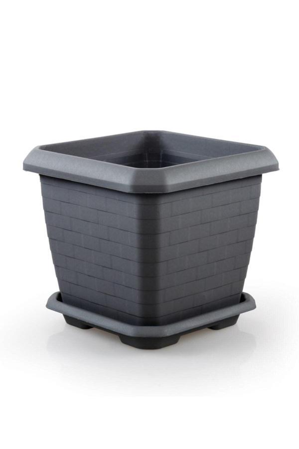 Serinova Hk05 Hisar Kare Saksı 74.3 Lt Antrasit - Image 1