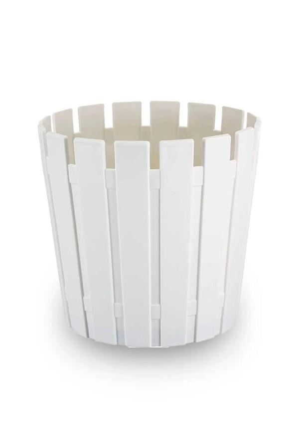 Bidünya Akasya Pastel Saksı 3,5 Litre  20Cm Plastik Drenaj Izgaralı Bitki Çiçek Saksısı - Image 1