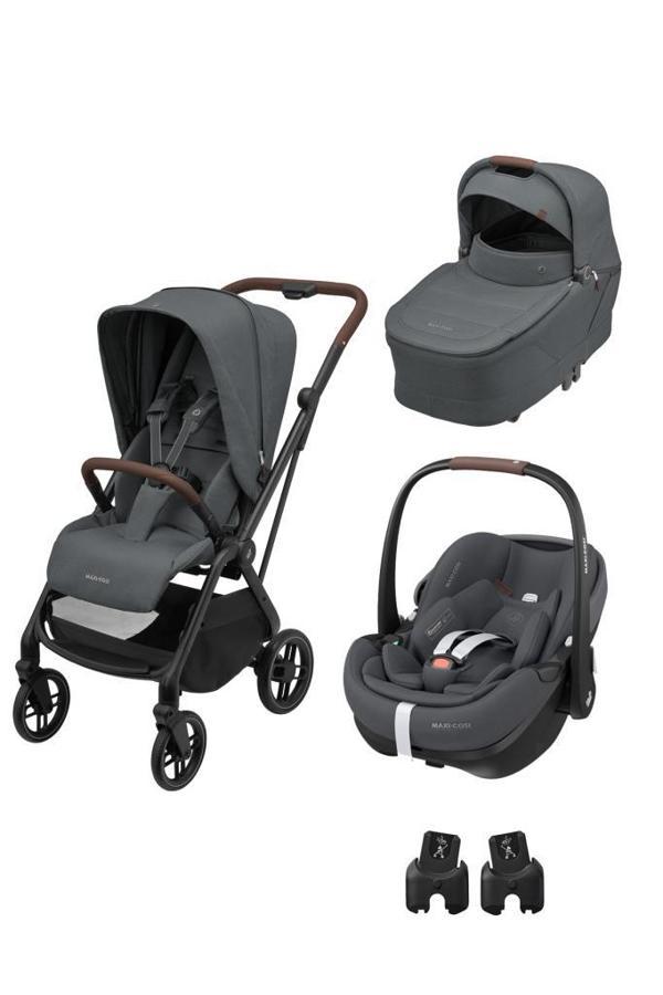 Maxi-Cosi Leona2 3 ü 1 Arada Seyahat Sistem Bebek Arabası Twillic Graphite - Image 1