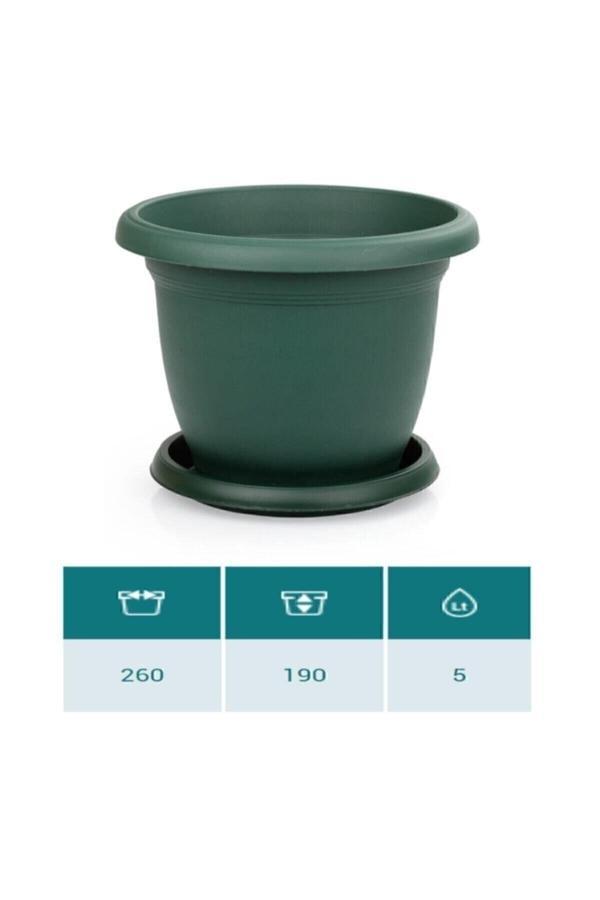 Serinova Villa Saksı 5 Litre Yeşil - Image 1