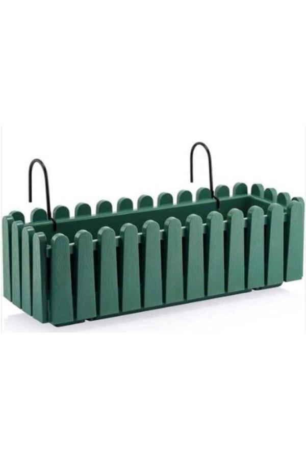 Serinova Yeşil Renk Balkon Saksısı Askı Apartlı 9 Litre - Image 1