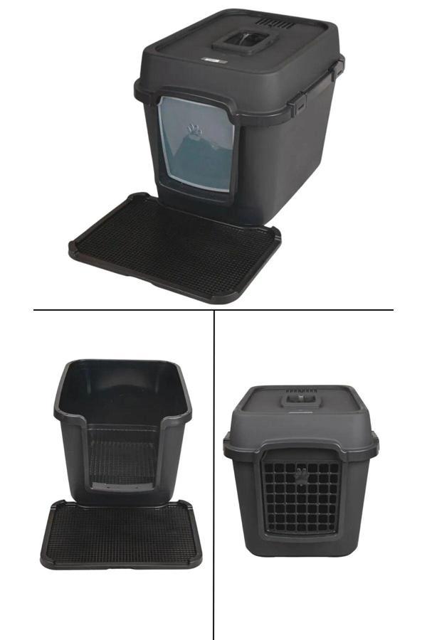 Poliva Xxl 3 Fonksiyonlu Ultra Lüx Kapalı Kedi Tuvaleti Ve Kedi , Köpek Taşıma Çantası 67 X 52 X 51 Cm - Image 1