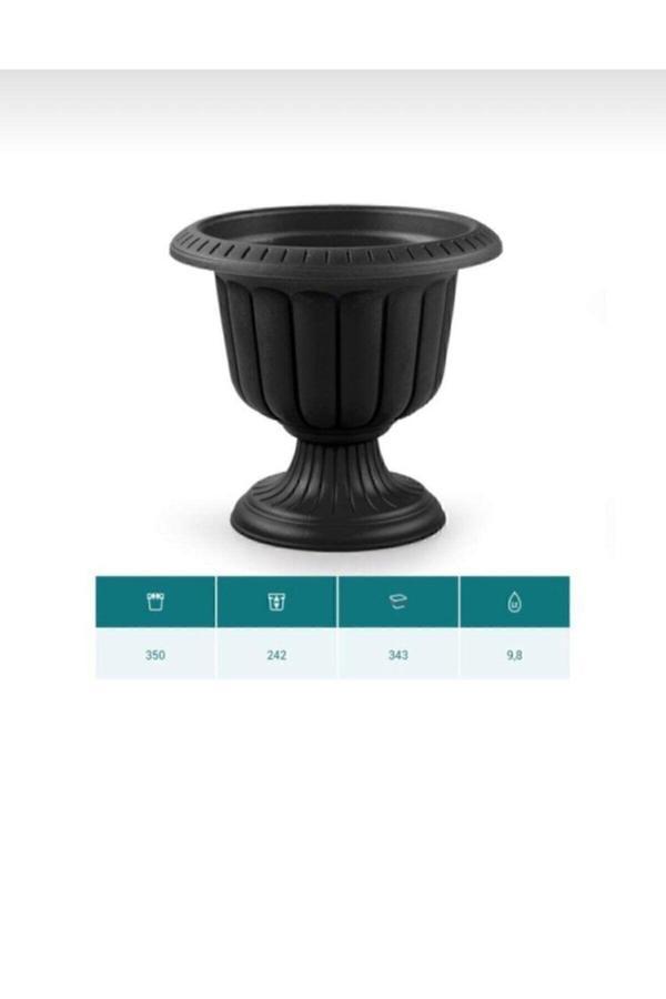 Serinova Nergiz Saksı 1 No 9,8 Lt Antrasit - Image 1