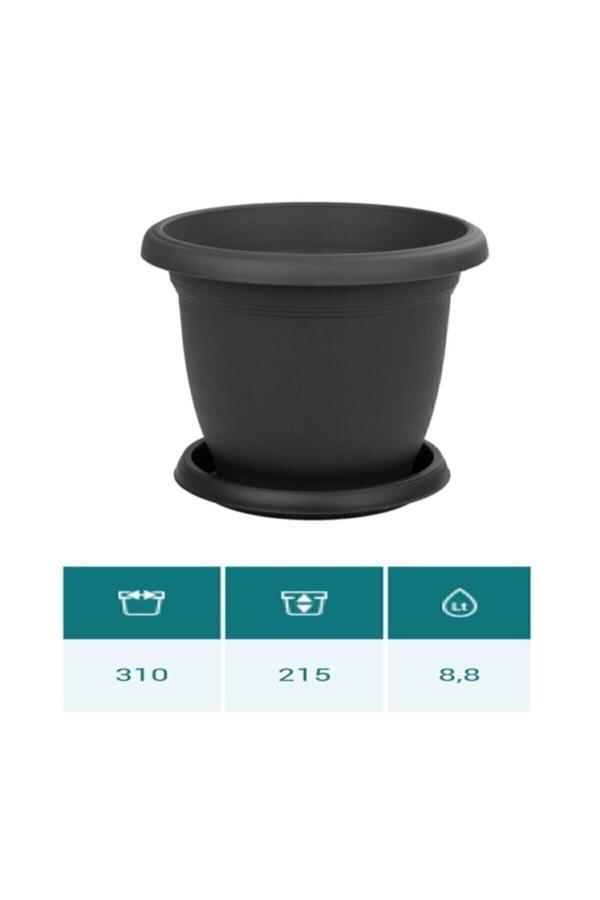 Serinova Villa Saksı 8.8 Litre Antrasit - Image 1