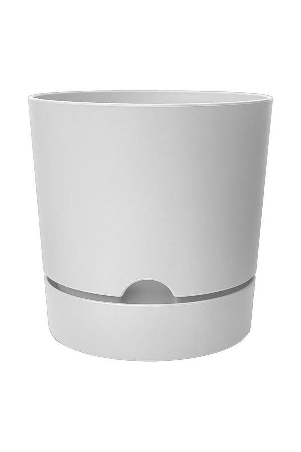 Bidünya 9 Litre Antrasit Begonya Saksı Tabaklı Dekoratif Mat Plastik Saksı - Image 1