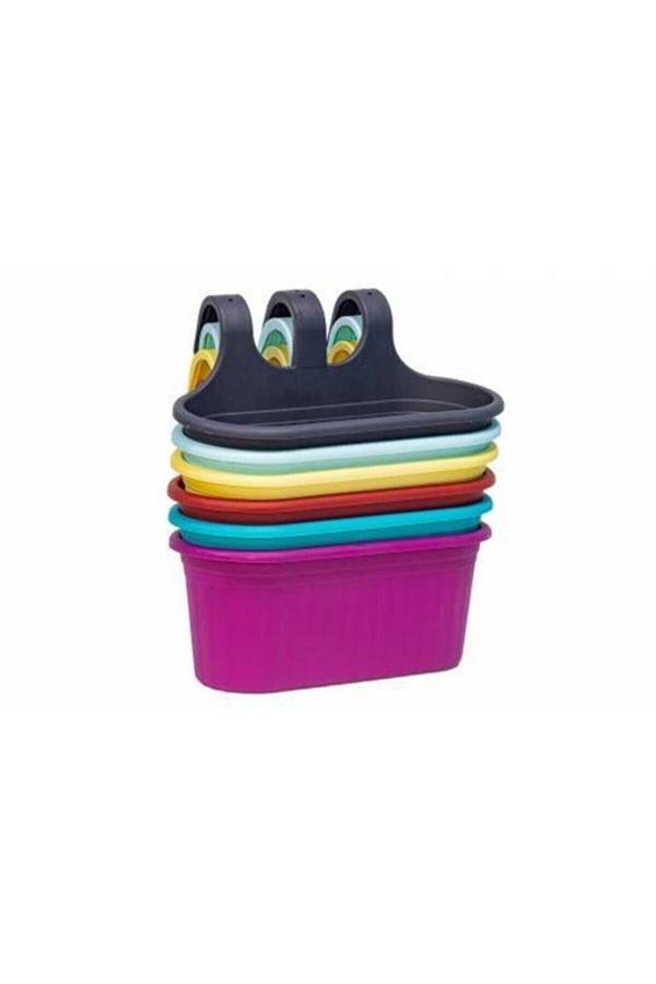 Kadirce Tombik Saksı Askılı Balkon Saksısı 6,5 Lt - Image 1