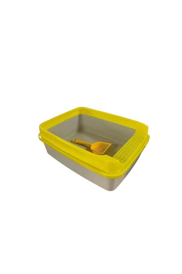 Cans Lüx Açık Kedi Tuvaleti (Orta Boy) 51X39X19 H Kürek Hediyeli - Image 1