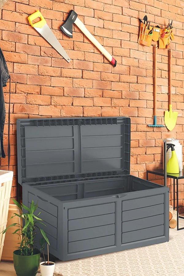 Bidünya Tekerlekli Kilitli Bahçe Depolama Sandığı 320 Lt - Image 1