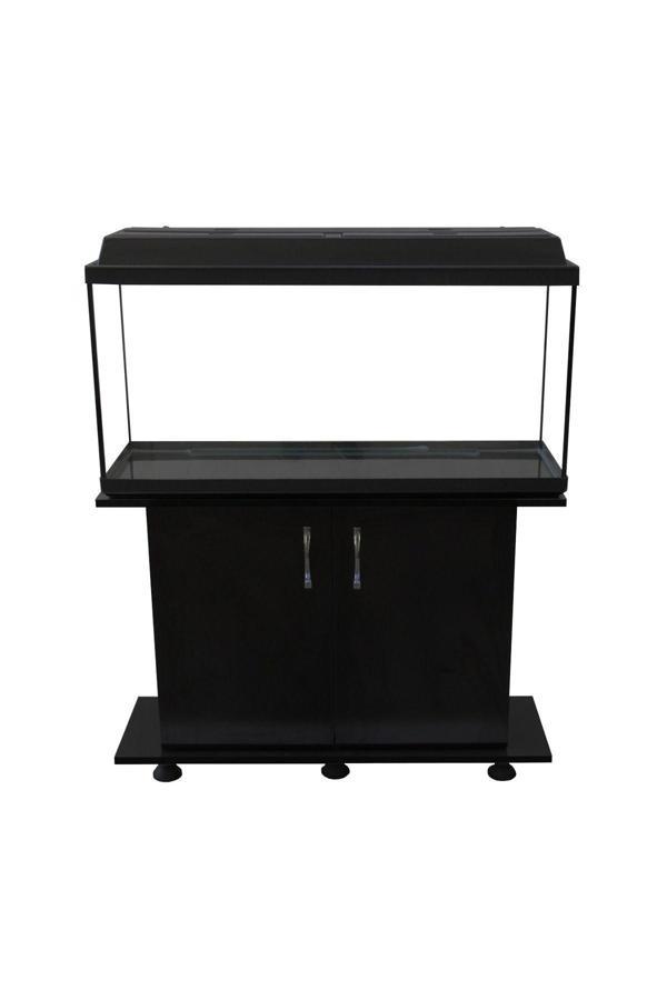 Kanki Pet 100 Cm Düz Akvaryum Ve Sehpası Takım Siyah - Image 1