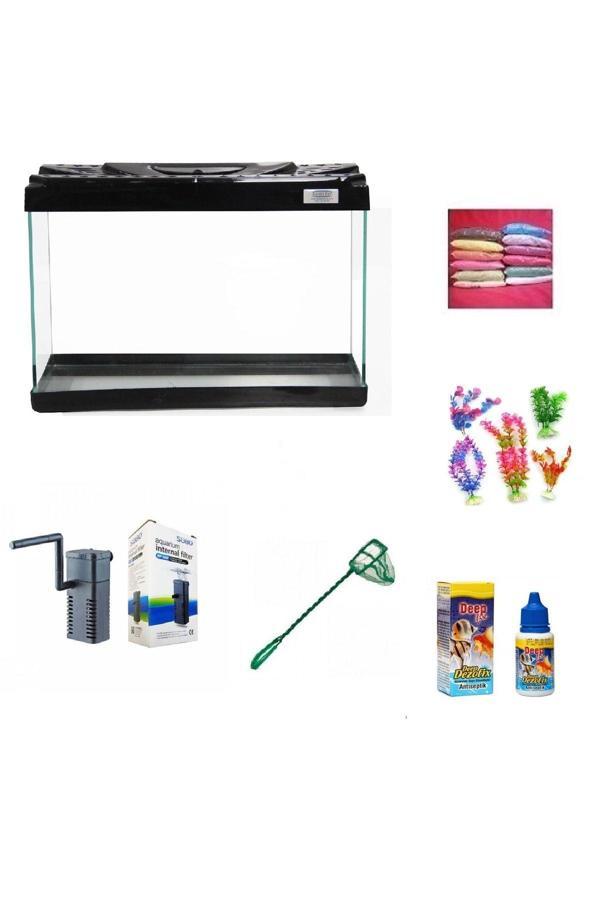 Kanki Pet 30 Cm Akvaryum Hazır Set 3018 Siyah - Image 1