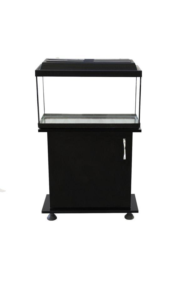 Kanki Pet 65 Cm Düz Akvaryum Ve Sehpası Takım Siyah - Image 1