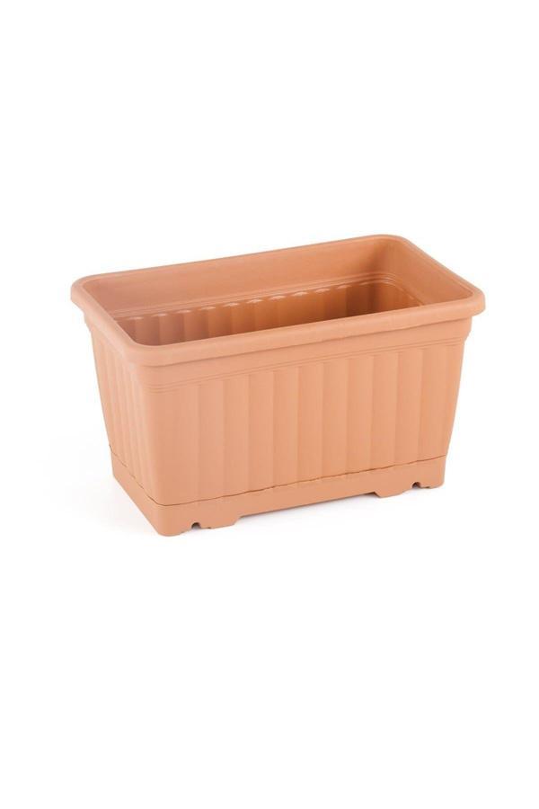 Bidünya Kemer Balkon 30X17X18 6 Lt Kremit Rengi Bahçe Balkon Saksısı 2 Adet - Image 1