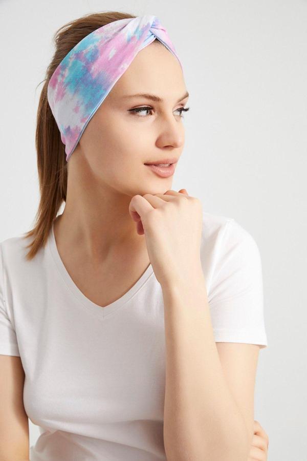 Batik Aqua, Butik Tasarım Kadın Bandana Saç Bandı, Ekstra Yumuşak, Esnek, Doğal, Pamuklu Penye - Image 1