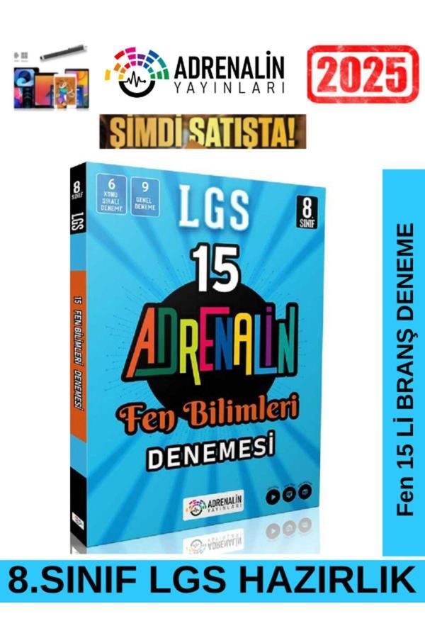ADRENALİN YAYINLARI 8.Sınıf Fen Bilimleri 15 li Branş Deneme+Android Kalem - Paraf Yayınları - Image 1