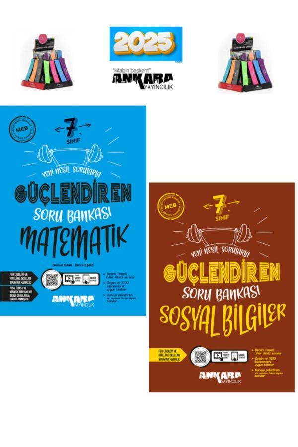 Ankara 7.Sınıf Matematik-Sosyal Bilgiler Soru Bankası Seti+ Cambridge Kalemlik - Ankara Yayıncılık - Image 1