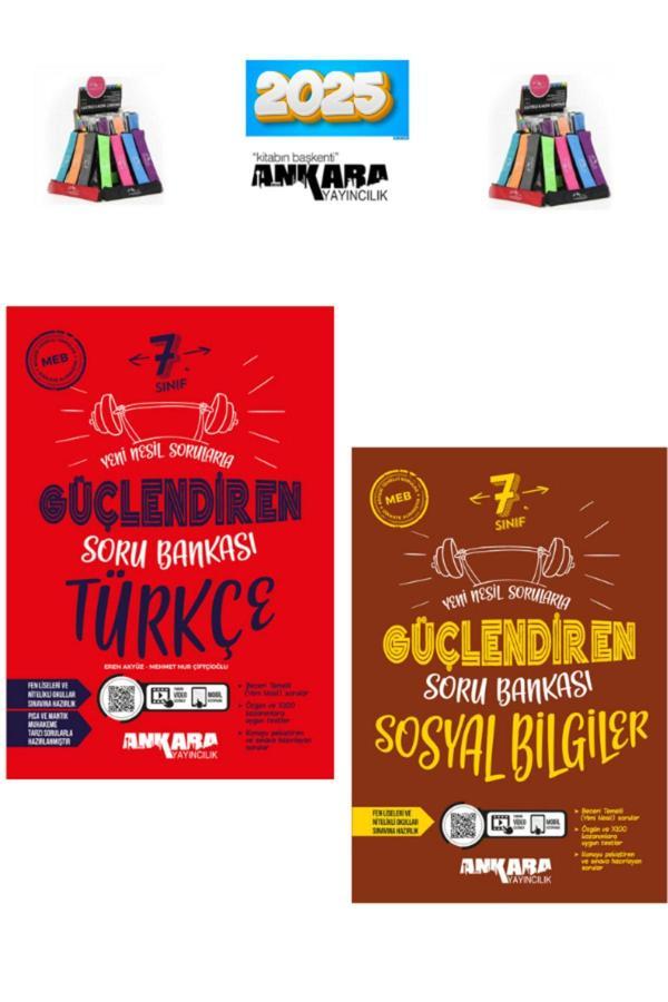 Ankara 7.Sınıf Türkçe-Sosyal Bilgiler(2Kitap)Soru Bankası Seti+ Kalemlik - Ankara Yayıncılık - Image 1