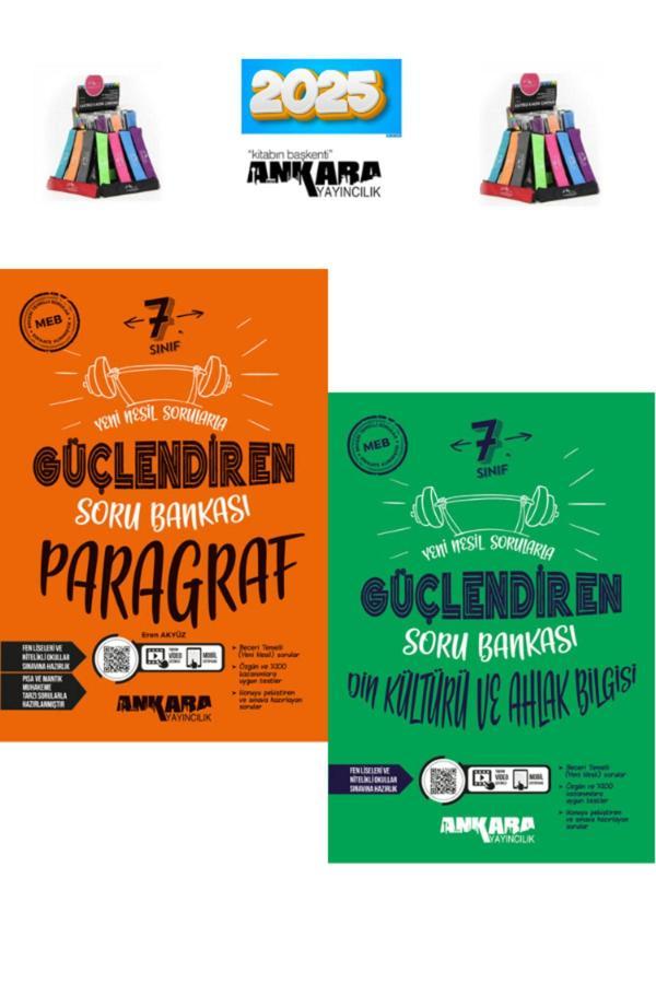 Ankara 7.Sınıf Paragraf-Din (2Kitap)Soru Bankası Seti+ Kalemlik - Ankara Yayıncılık - Image 1