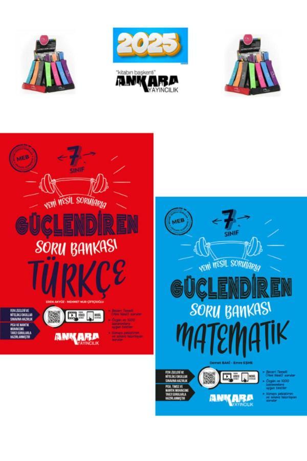 Ankara 7.Sınıf Türkçe-Matematik(2Kitap)Soru Bankası Seti+ Kalemlik - Ankara Yayıncılık - Image 1