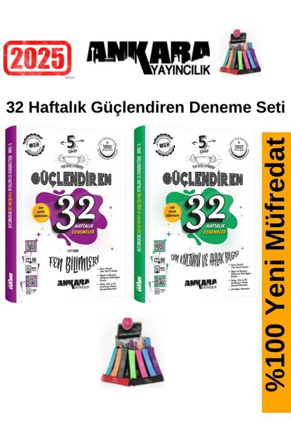 Ankara 5.Sınıf Güçlendiren Fen-Din Kültürü 32 Haftalık Deneme Seti+Kalemlik - Ankara Yayıncılık - Image 1