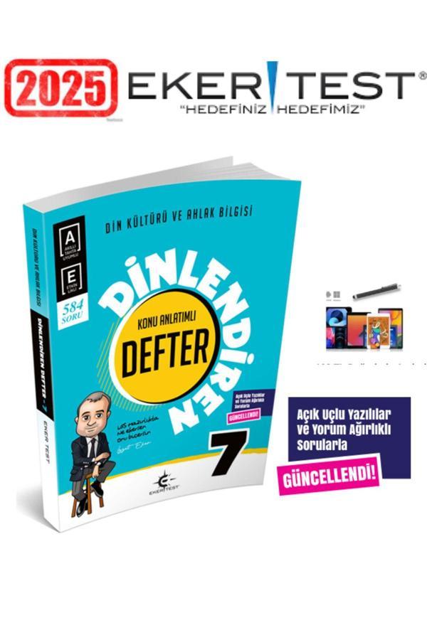 Eker Test 7.Sınıf Dinlendiren Konu Anlatımlı Defter+Android Kalem - Eker Test Yayınları - Image 1