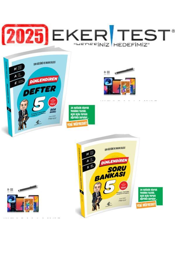 Eker Test 5.Sınıf Dinlendiren Konu Anlatımlı Defter+Soru Bankası+Android Kalem - Eker Test Yayınları - Image 1