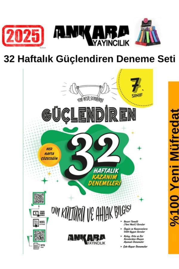 Güncel 2025 7.Sınıf Güçlendiren Din 32 Hafta Video Çözümlü Deneme Seti+Kalemlik - Ankara Yayıncılık - Image 1
