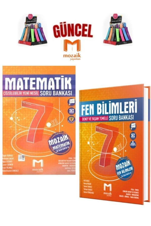 Mozaik 7.Sınıf Matematik-Fen Video Çözümlü Soru Bankası Seti+Kalemlik - Mozaik Yayınları - Image 1