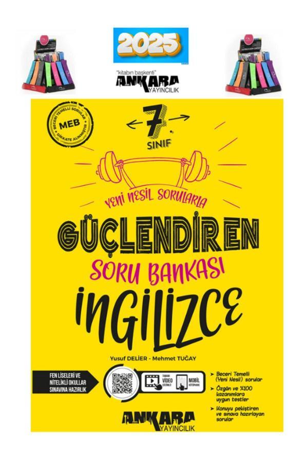 Güncel 7.Sınıf İngilizce Video Çözümlü Soru Bankası+ Kalemlik - Ankara Yayıncılık - Image 1