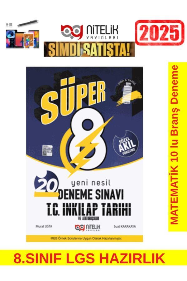 Nitelik Yayınları 2025 Süper İnkılap Tarihi Tamamı Çözümlü 20 Deneme+Android Kalem - Nitelik Yayınları - Image 1