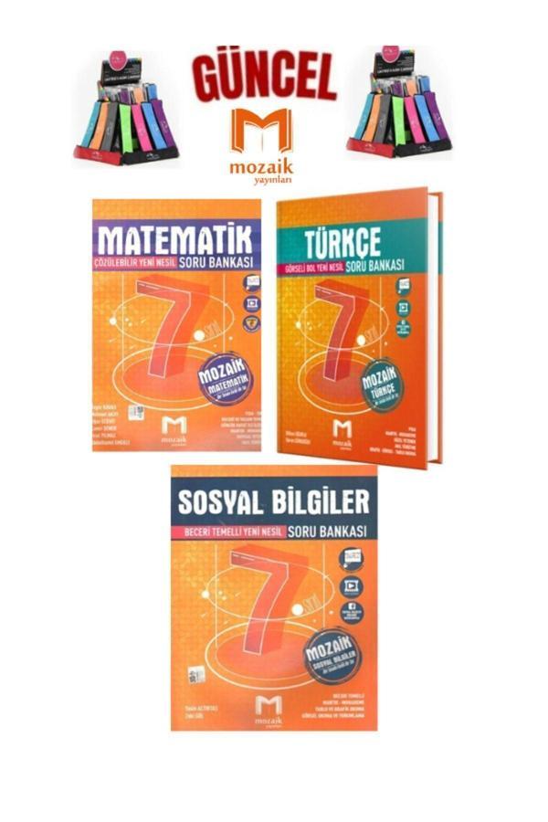 Mozaik 7.Sınıf Matematik-Türkçe-Sosyal Video Çözümlü Soru Bankası Seti+Kalemlik - Mozaik Yayınları - Image 1