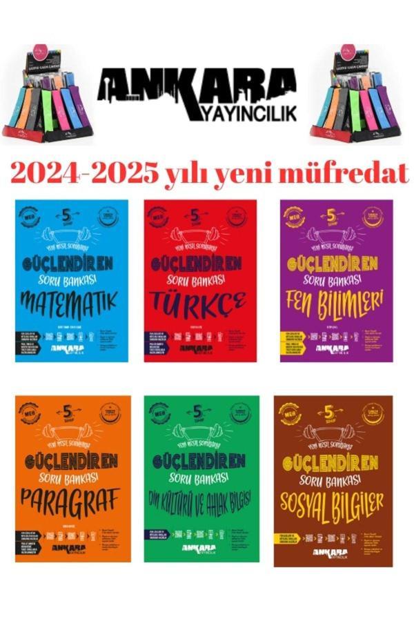 Ankara 5.Sınıf Matematik-Türkçe-Fen-Paragraf-Din-Sosyal Soru Bankası+Kalemlik - Ankara Yayıncılık - Image 1