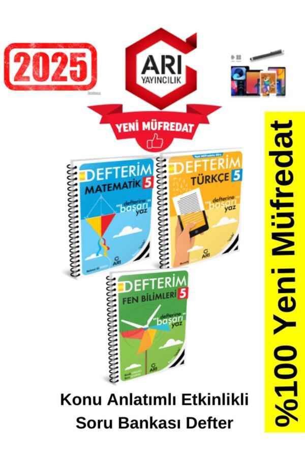 Arı Yayınları 2025 5.Sınıf Matematik-Fen-Türkçe Konu Anlatımlı Etkinlik Defter+Kalem - Arı Yayıncılık - Image 1