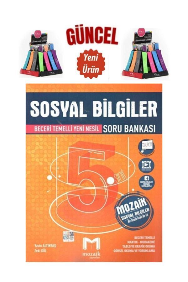 Mozaik 5.Sınıf Çözülebilir Yeni Nesil Sosyal Bilgiler Soru Bankası+Cambridge Kalemlik - Mozaik Yayınları - Image 1
