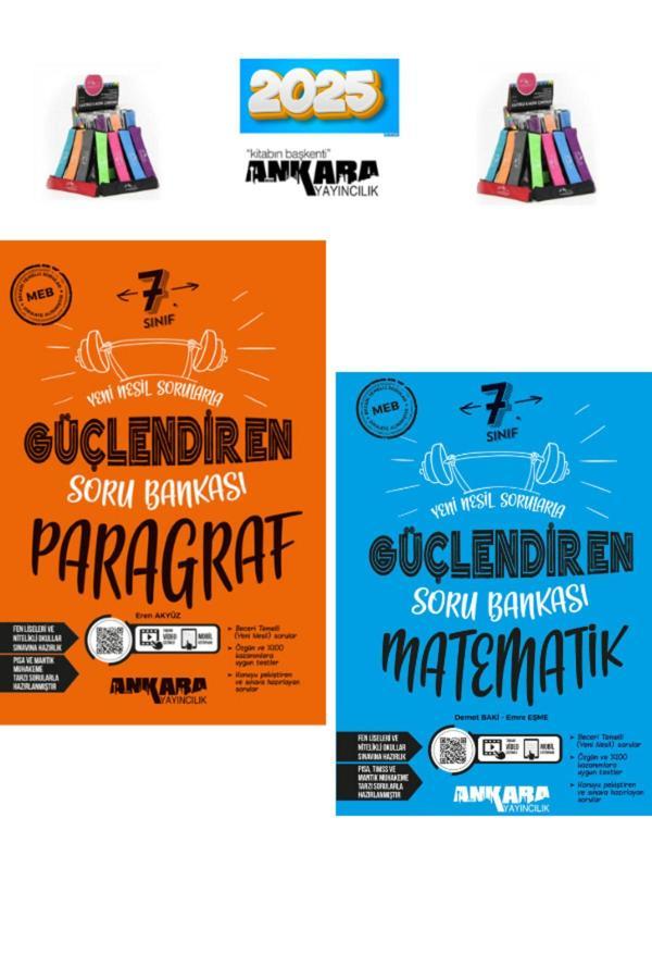 Güncel 7.Sınıf Paragraf-Matematik Soru Bankası Seti+ Cambridge Kalemlik - Ankara Yayıncılık - Image 1